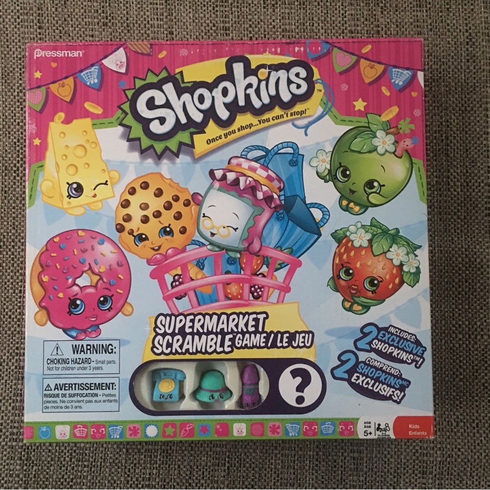 Shopkins Supermarket Scramble 77000. Includes Free Shopkins Necklace Set‼️